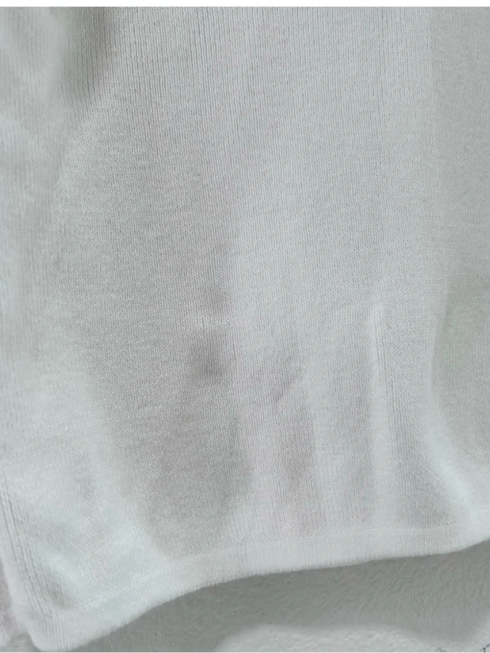 Amore White Knitting Top V-neck White White V-Neck Lightweight Sweater